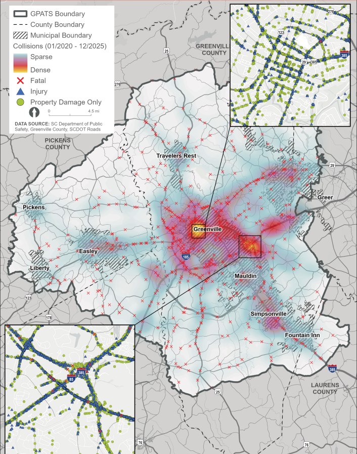 Collision heat map